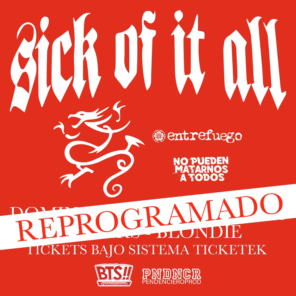 El regreso de Sick of It All a Chile será reprogramado